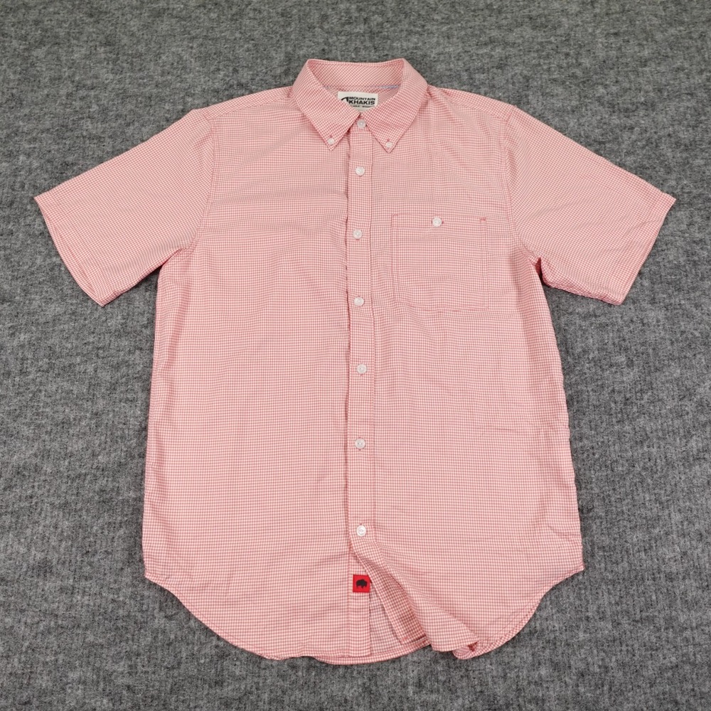 Mountain Khakis Shirt‎ Mens Medium Salmon Pink Passport EC Short Sleeve - Picture 2 of 11